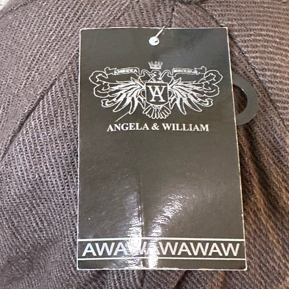 🌟HP🌟Brown Twill Cabbie Hat with Knitted Brim and Rose Accent by Angela & William - Picture 8 of 11